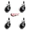 Service Caster 5 Inch Thermoplastic Wheel 1-3/8 Inch Expanding Stem Caster with Brakes, 4PK SCC-EX05S510-TPRS-SLB-138-4 - alternate 3